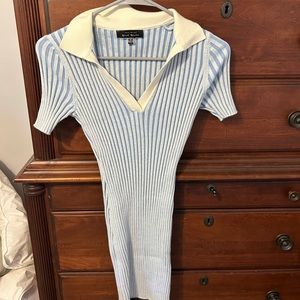 Blue blush bodycon dress